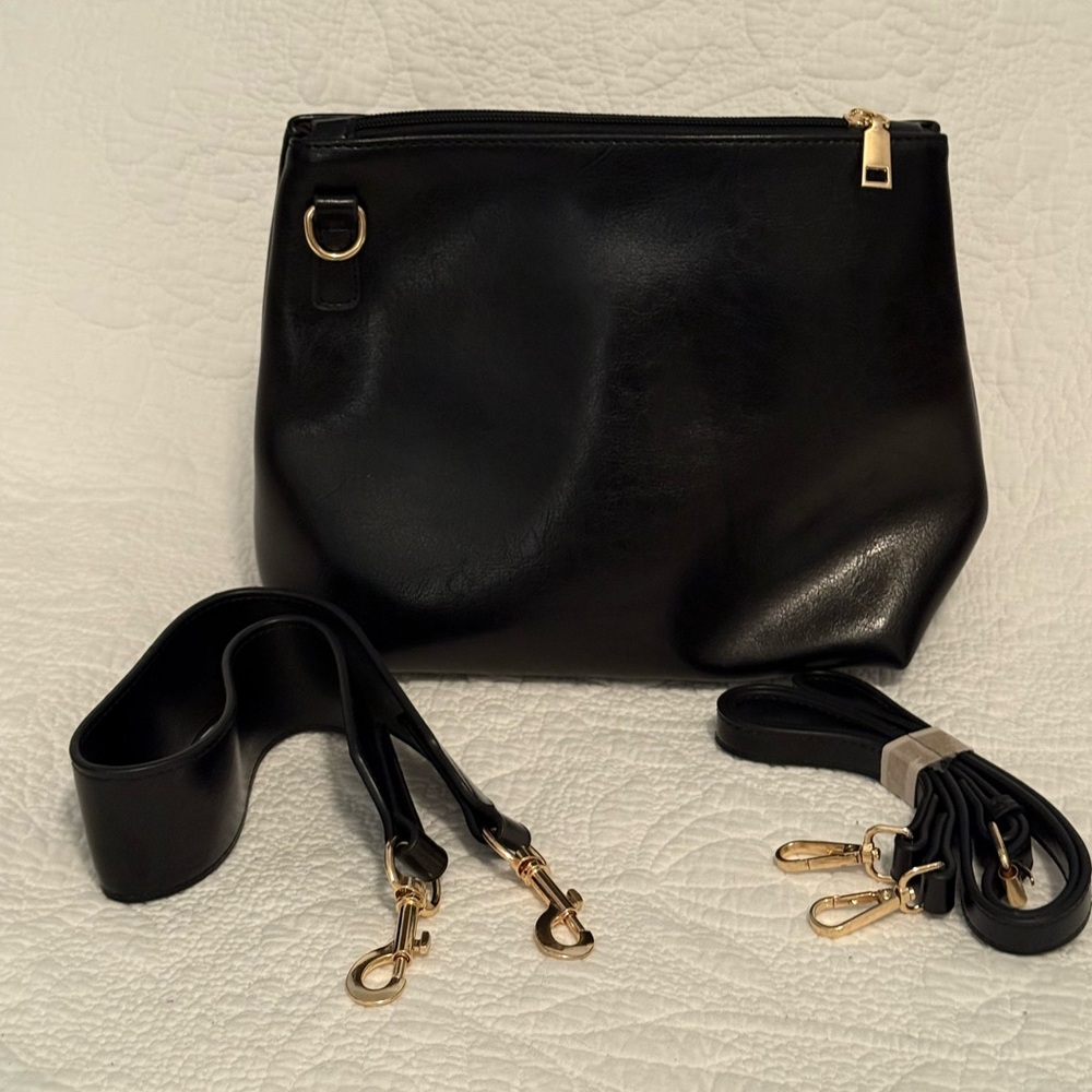 Elegant Black Leather Women's Bag